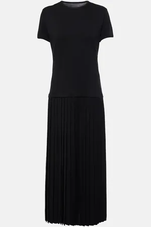 Maison Margiela Pleated cotton midi dress