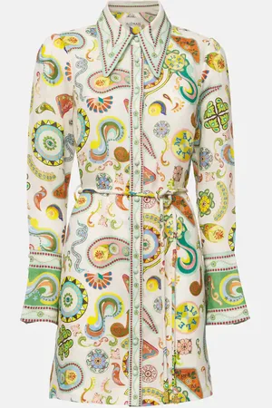 ALÉMAIS AlÃ©mais Arcade paisley linen minidress