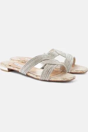 Aquazzura Gatsby embellished slides