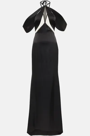 DAVID KOMA Off-shoulder tulle gown