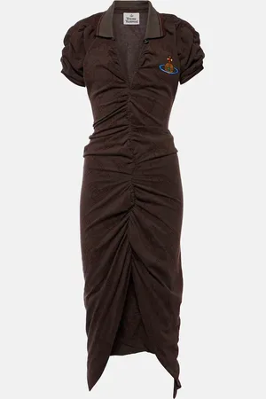 Vivienne Westwood Pulling printed ruched midi dress