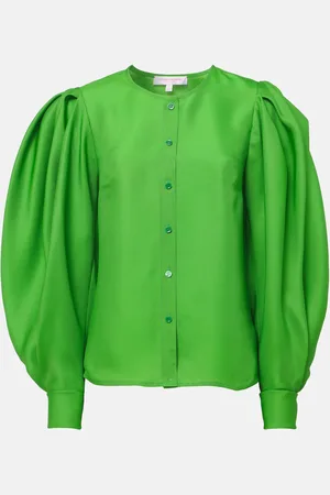Carolina Herrera Puff-sleeve silk blouse