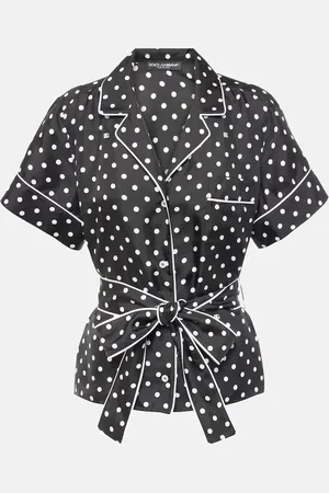 Dolce & Gabbana Polka-dot silk twill pajama shirt