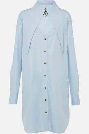 Vivienne Westwood Heart cutout cotton shirt dress
