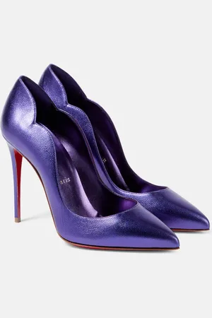 Christian Louboutin Hot Chick 100 metallic leather pumps