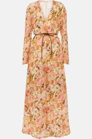ZIMMERMANN Floral linen maxi dress