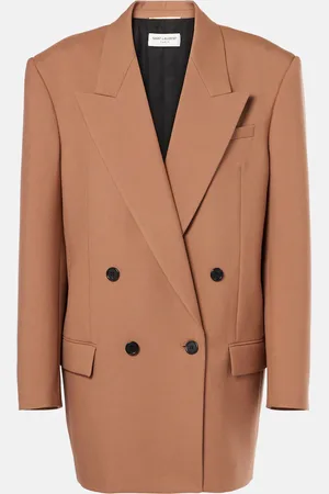 Saint Laurent Double-breasted wool gabardine blazer