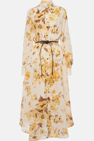 ZIMMERMANN Ottie floral ramie shirt dress