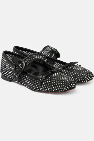Christian Louboutin Mamastrapitina embellished mesh ballet flats