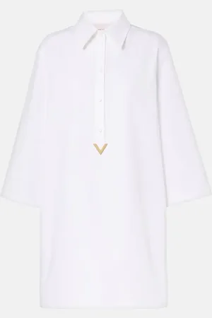 VALENTINO Cotton and linen minidress