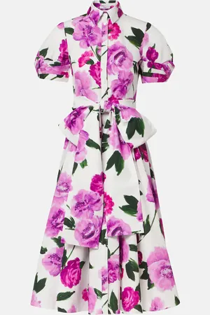 Erdem Floral cotton midi shirt dress
