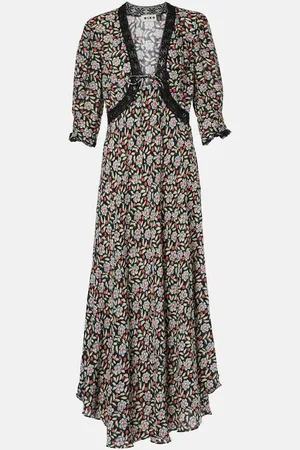 RIXO London Amina floral crÃªpe midi dress