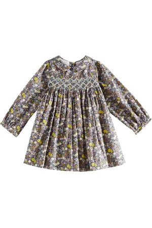 BONPOINT Baby TrinitÃ© floral smocked cotton dress