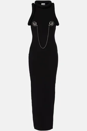 Jean Paul Gaultier 3D embellished jersey maxi dress