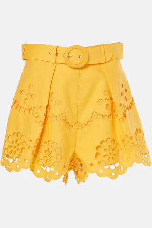 ZIMMERMANN Pop broderie anglaise linen shorts