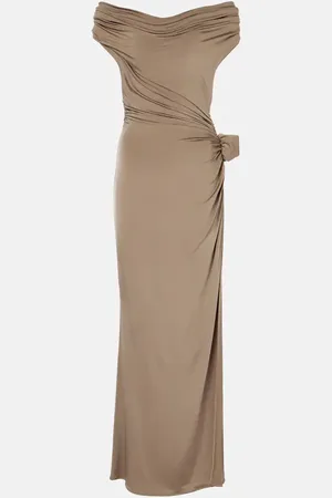 MAGDA BUTRYM Floral-appliquÃ© jersey midi dress