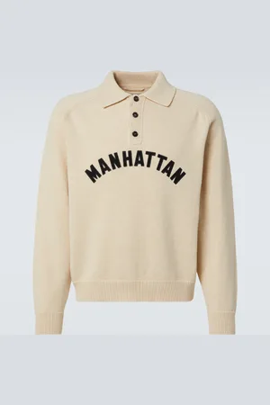 BODE Manhattan appliquÃ© wool polo sweater