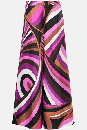 Puccini Iride printed silk twill palazzo pants