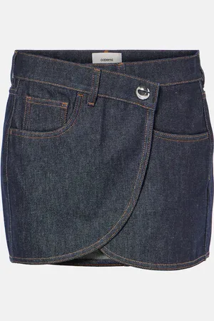 COPERNI Asymmetric denim miniskirt