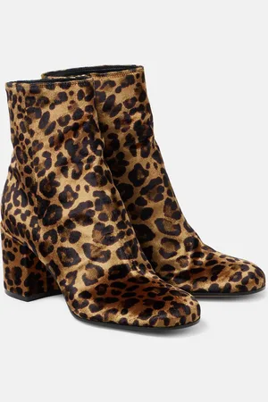Gianvito Rossi Joelle 70 leopard-print velvet ankle boots