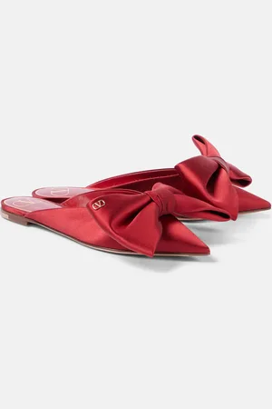 VALENTINO GARAVANI Bow-detail 05 satin mules