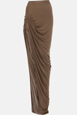 Rick Owens Twist draped maxi skirt