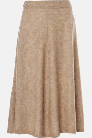 Brunello Cucinelli Wool and cashmere-blend midi skirt