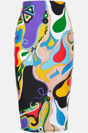 Puccini Orchidee pencil skirt