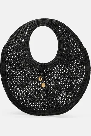 Jacquemus Le Rond Spiaggia raffia tote bag