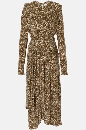 Isabel Marant Zeidi draped leopard-print maxi dress