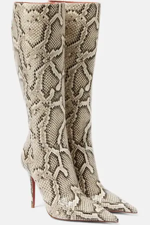 Amina Muaddi Barbara 105 leather knee-high boots