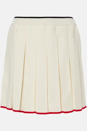 Thom Browne Pleated wool-blend miniskirt