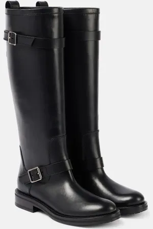 Saint Laurent River leather biker boots