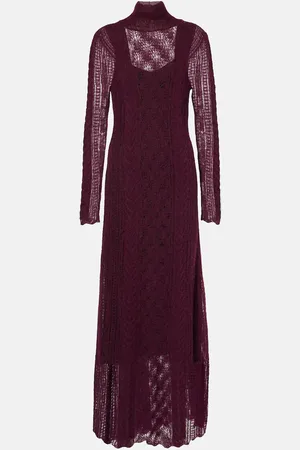 ULLA JOHNSON Kassia open-knit wool-blend maxi dress