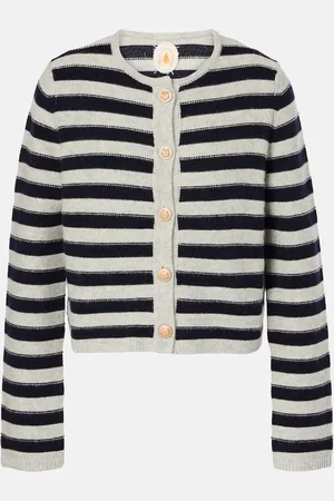 Jardin des Orangers Striped wool and cashmere cardigan