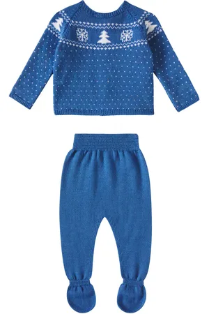 La Coqueta Baby Vincente wool sweater and pants set