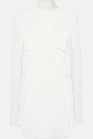 Ilkyaz Ozel Isadora mockneck lace minidress