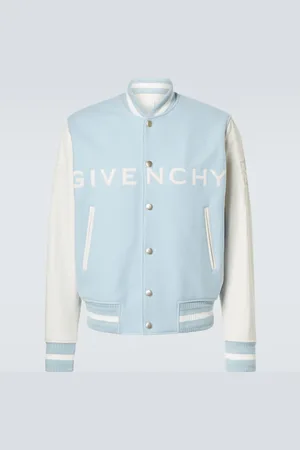 Givenchy Logo wool-blend and leather varsity jacket