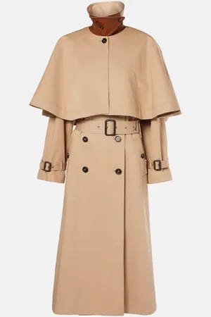 Chloé ChloÃ© Caped cotton gabardine trench coat