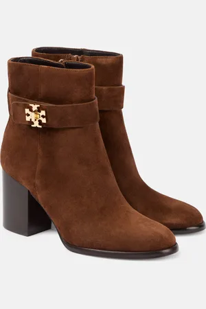 Tory Burch T Lock suede ankle boots