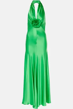 RODARTE Rose halterneck silk gown
