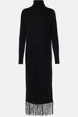 Jardin des Orangers Fringed wool and cashmere sweater dress