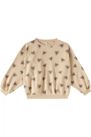 Rylee + Cru Printed cotton-blend fleece sweatshirt