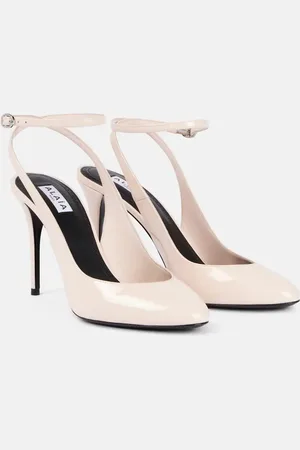 Alaïa AlaÃ¯a Patent leather slingback pumps