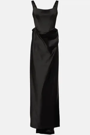 Vivienne Westwood Camille draped crÃªpe satin bustier gown