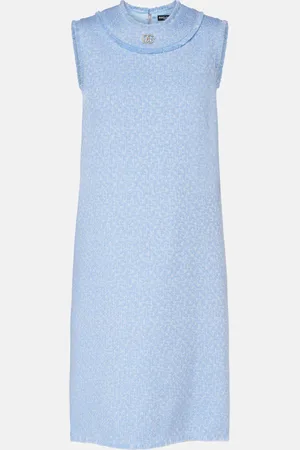 Dolce & Gabbana DG wool-blend tweed minidress