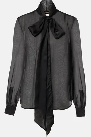 Saint Laurent Bow-detail silk blouse