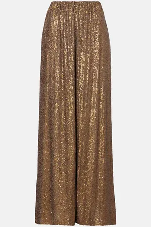 Norma Kamali Boyfriend Elephant sequined palazzo pants