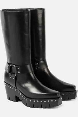 Jimmy Choo Quinn 75 studded leather biker boots