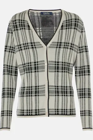 Max Mara Giara plaid wool cardigan